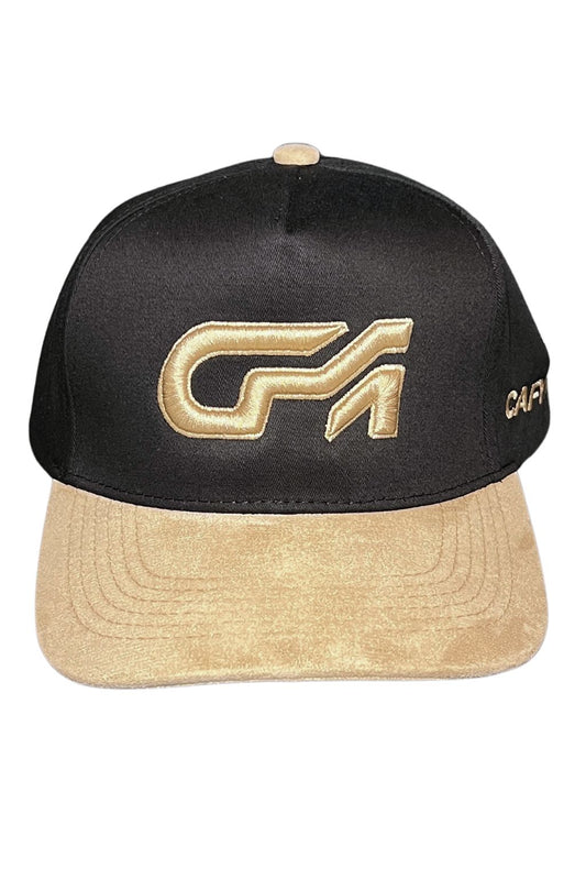 Gorra Bicolor Negro - Khaki / Visera Gamuza