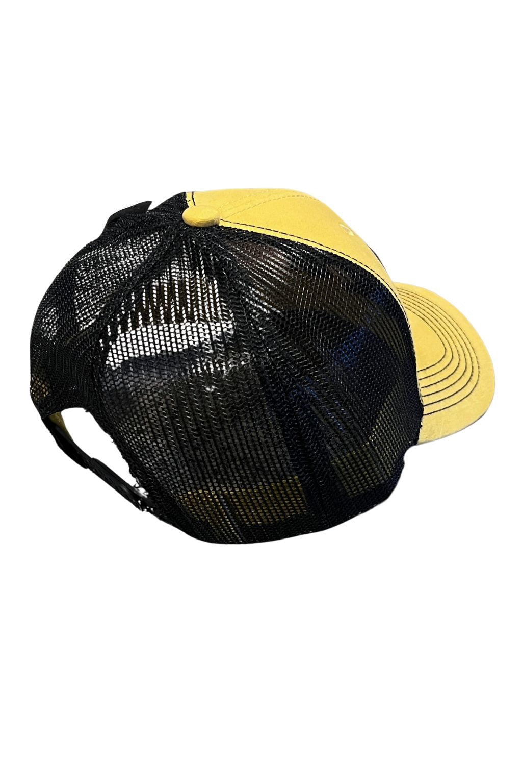 Gorra con Malla Bicolor amarillo mostaza - Negro