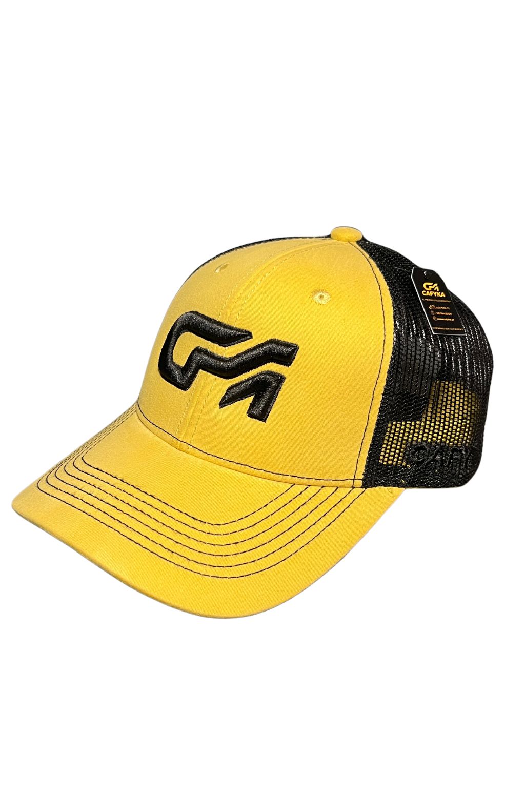 Gorra con Malla Bicolor amarillo mostaza - Negro