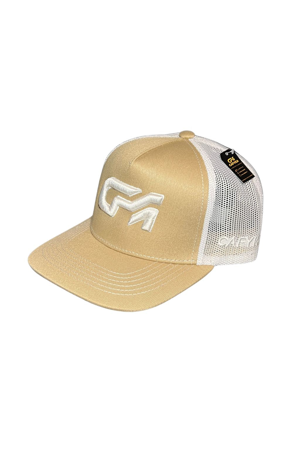 Gorra con Malla Bicolor Beige - Blanco