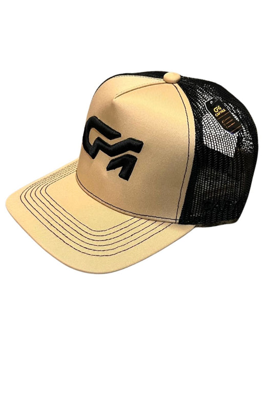 Gorra con Malla Bicolor Beige - Negro