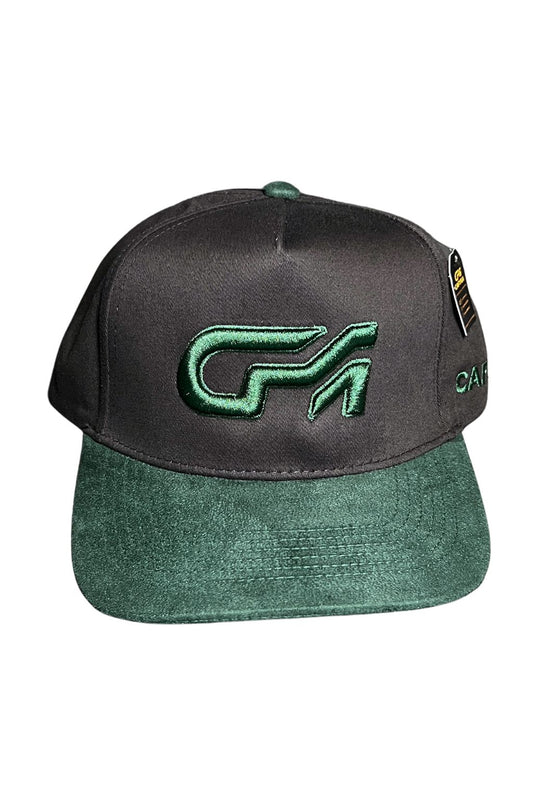 Gorra Bicolor Negro - Verde / Visera Gamuza