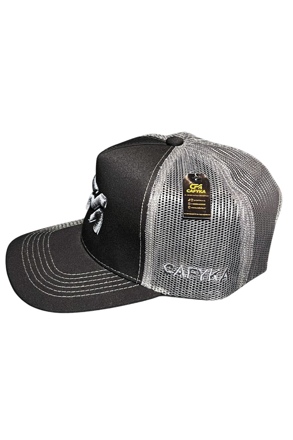 Gorra con Malla Bicolor Negro - Gris