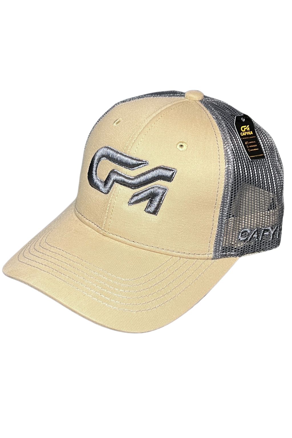 Gorra con Malla Bicolor Beige - Gris