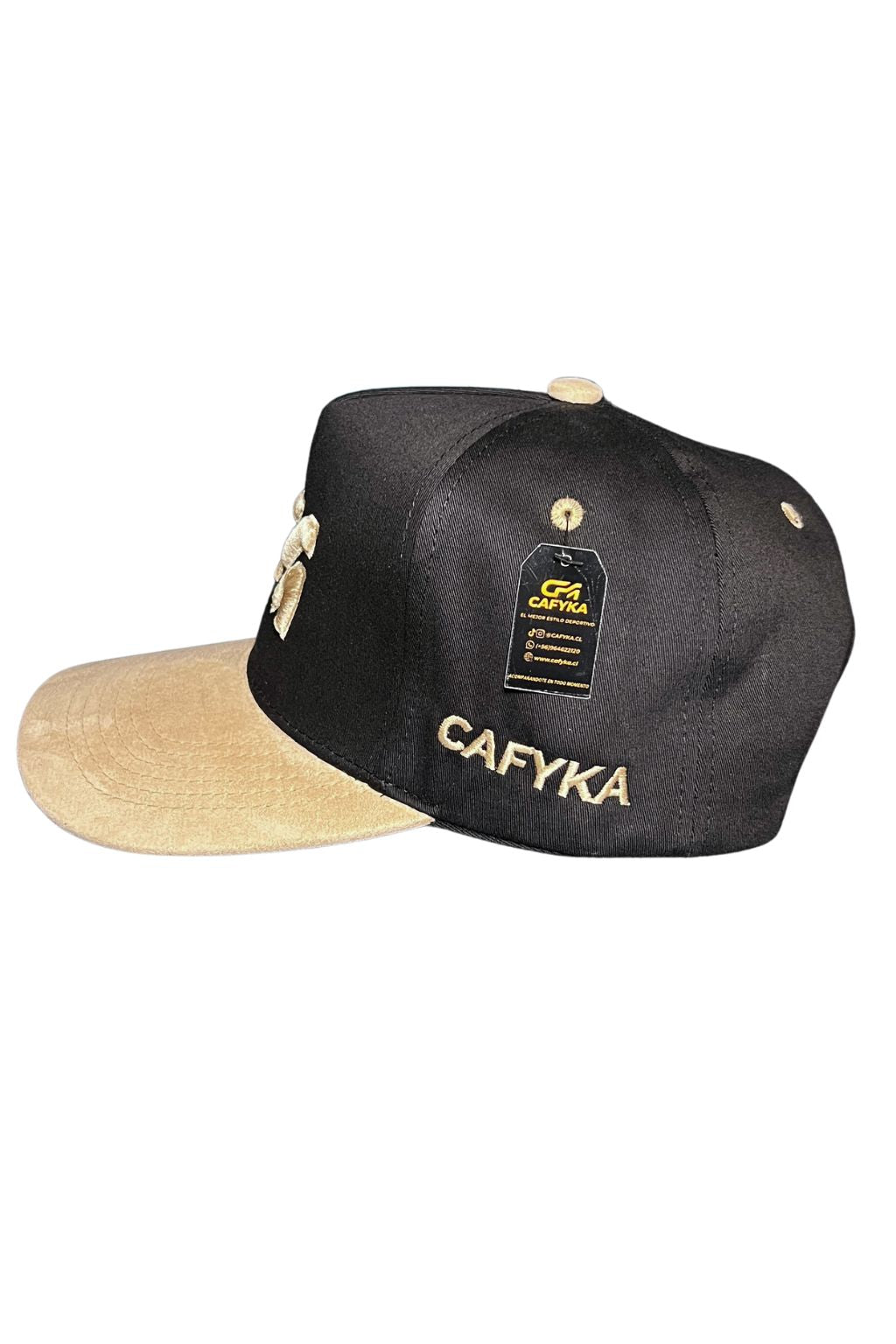 Gorra Bicolor Negro - Khaki / Visera Gamuza