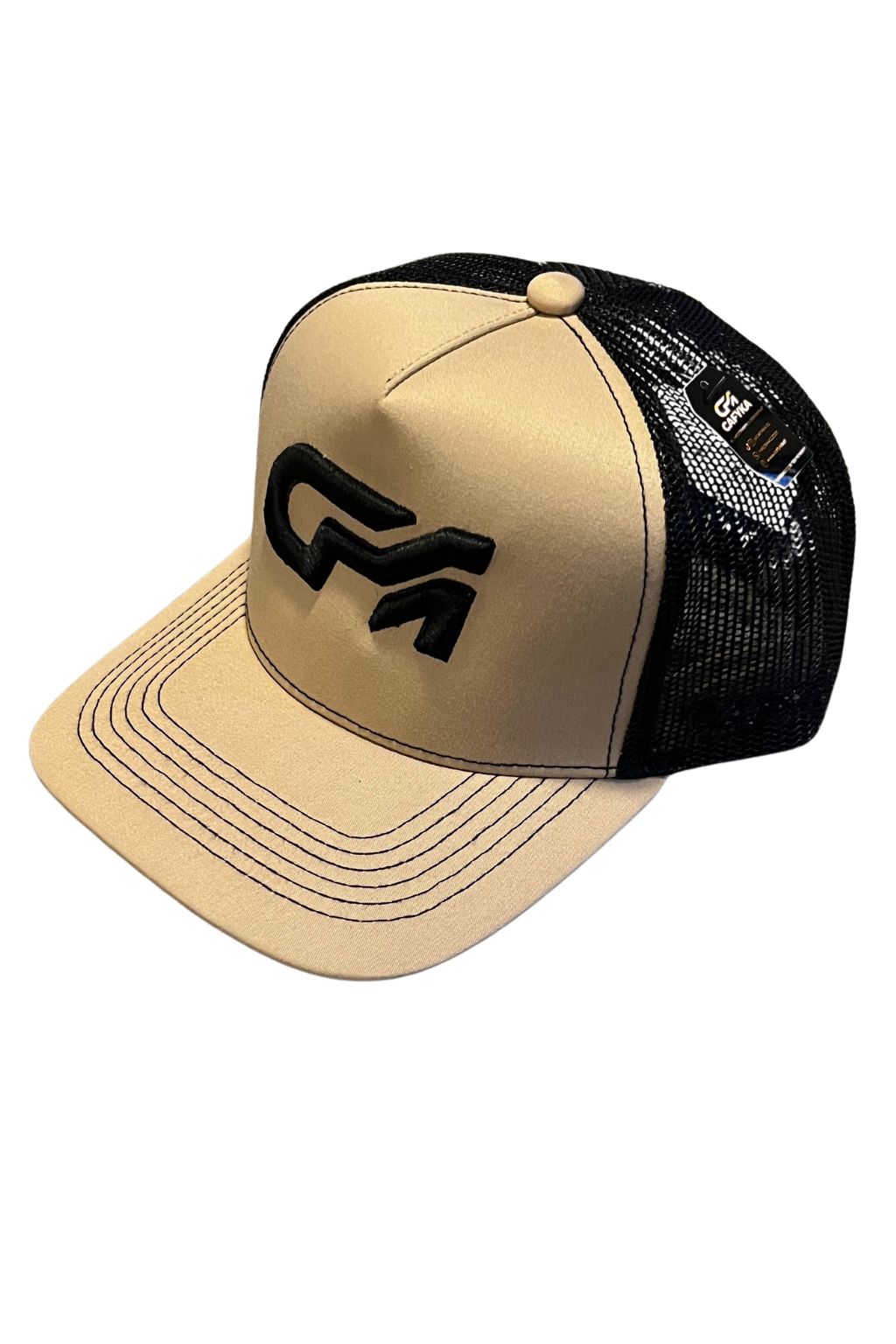 Gorra con Malla Bicolor Beige - Negro