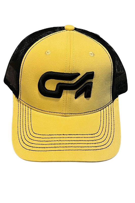Gorra con Malla Bicolor amarillo mostaza - Negro